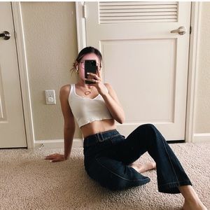 Y2K Kenneth Cole dark wash wide leg jeans